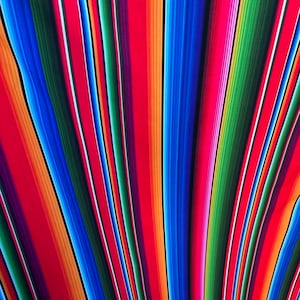 Zarape design colorful striped multicolor print on great quality of nylon spandex 4-way stretch 58/60” Sold by the YD.