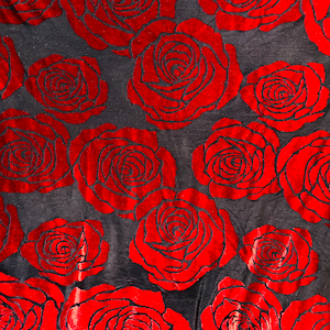 Velours stretch dévoré de luxe Victoria Rose, extensible dans les 4 sens, 58/60&quot; de haute qualité italienne par AlexLAFabrics