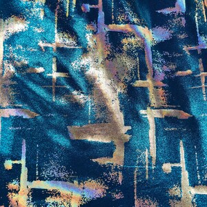 New metallic nylon spandex foggy foil 2 tone 4way Stretch 58/60&quot; Sold by the YD. Ships Worldwide from Los Angeles California USA