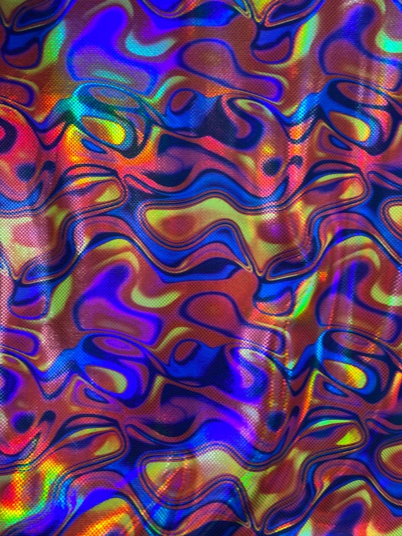 New Modern Lava Design Digital Foil Print Lacer Hologram - Etsy