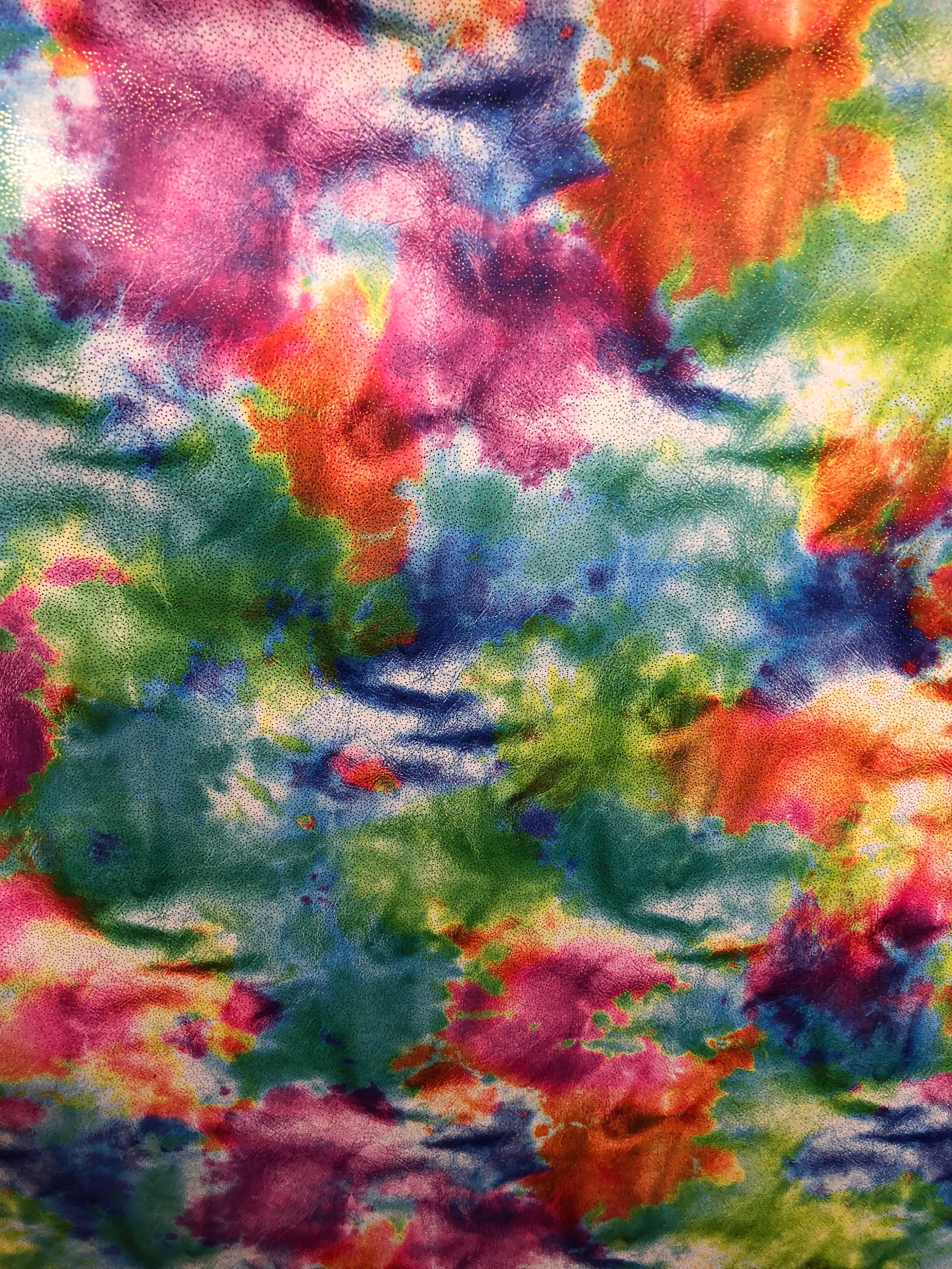 New Tie Dye Nylon Spandex With Foil All Over 4way Stretch Etsy