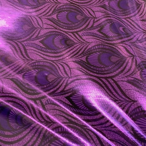 New peacock feather design nylon spandex 4 way stretch 58/60&quot; Sold by the yd. Ships worldwide from Los Angeles California USA