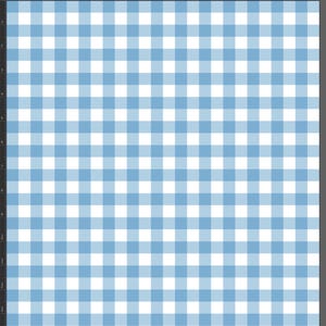 K&ouml;nnte beinhalten: Ein blaues und wei&szlig;es Gingham-Muster. Das Muster besteht aus abwechselnden blauen und wei&szlig;en Quadraten.