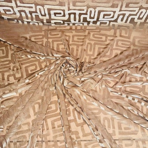 New Fashion brand design on silky burnout stretch velvet 4-way stretch 58/60” Sold by the YD.