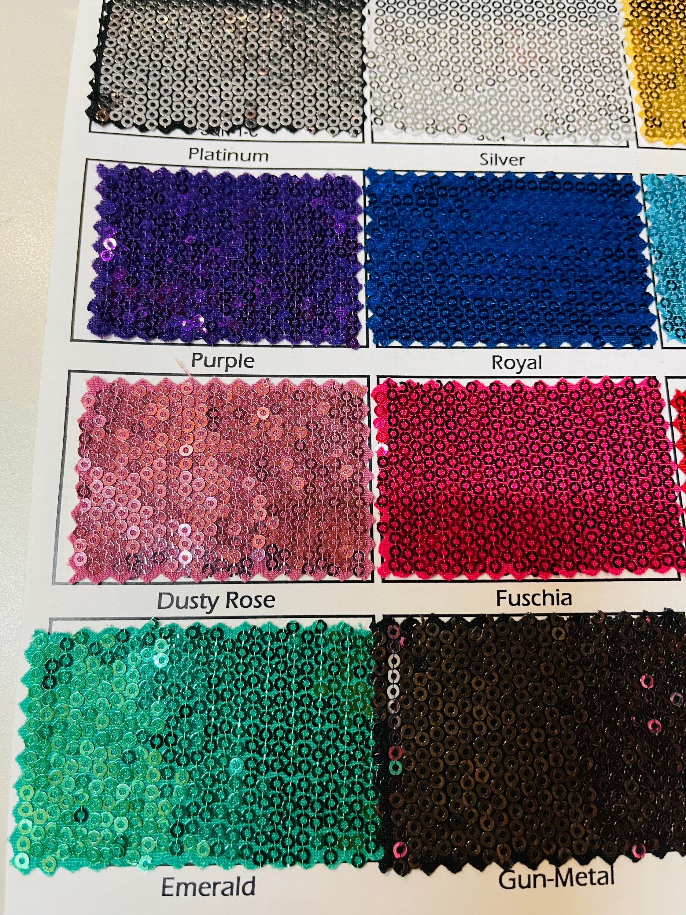 ALL OVER MINI SEQUINS ON SINGLE SPAN  | 20725MATTE-7272