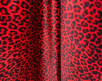 New Exotic leopard design heavy stretch velvet 4-way stretch 58/60” Sold by the YD. Ships worldwide from Los Angeles California USA.