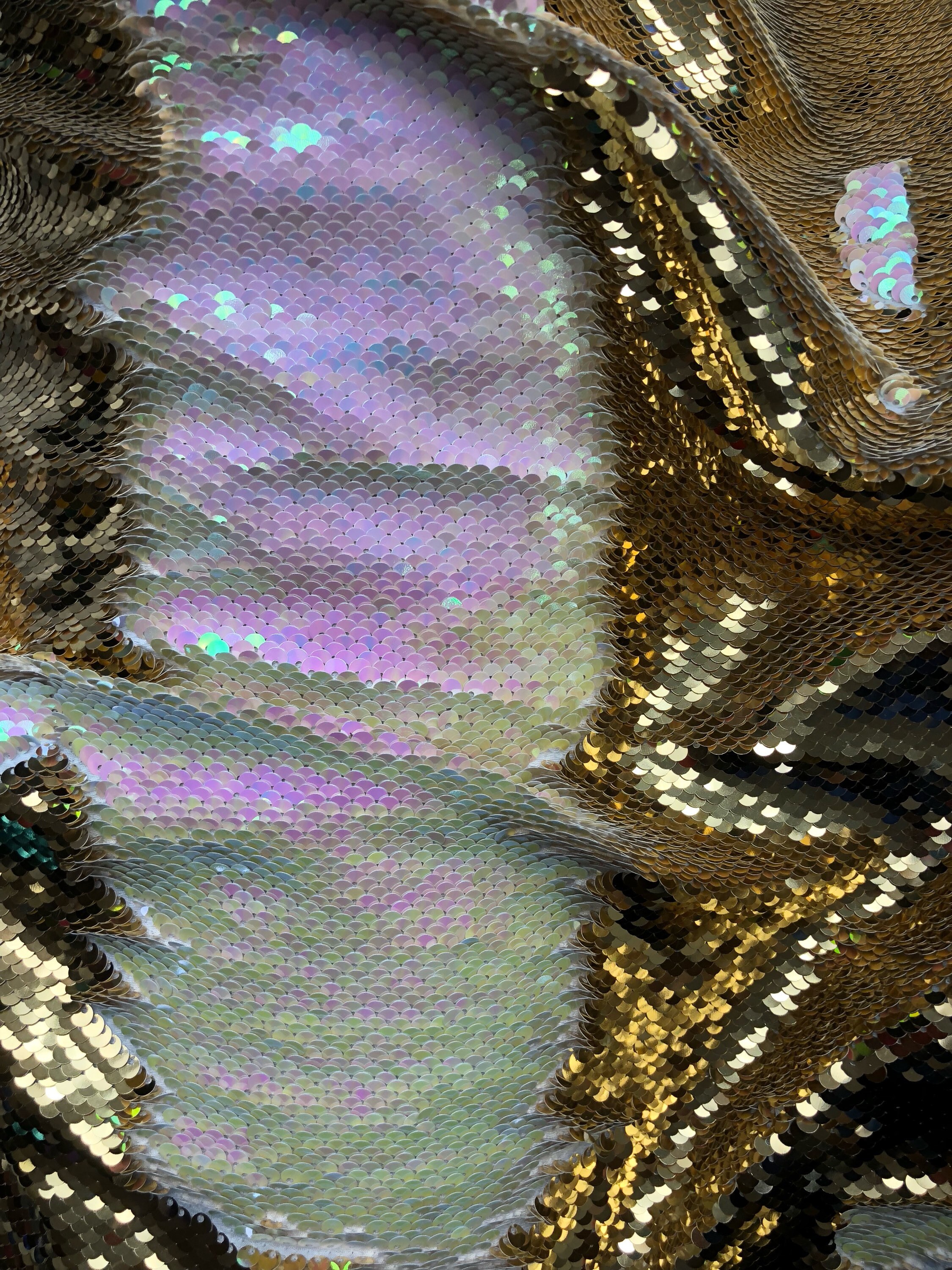 New flip up sequins gold/ilusión reversible sequins on spandex | Etsy