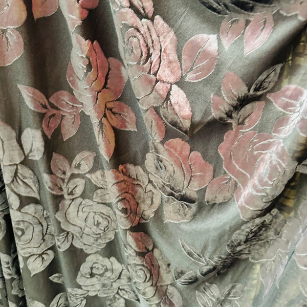 Flower design luxury burnout stretch velvet 4-way stretch 58/60” High quality fabrics by AlexLAFabrics