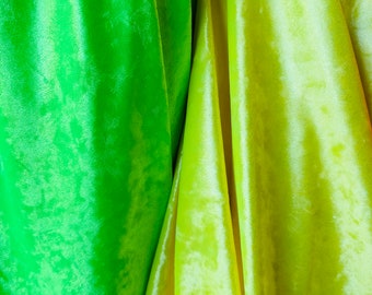 Spandex metallic velvet foggy foil Neon colors Luxury fabrics 4-way stretch 58/60” Sold by the YD. High quality fabrics by AlexLAFabrics