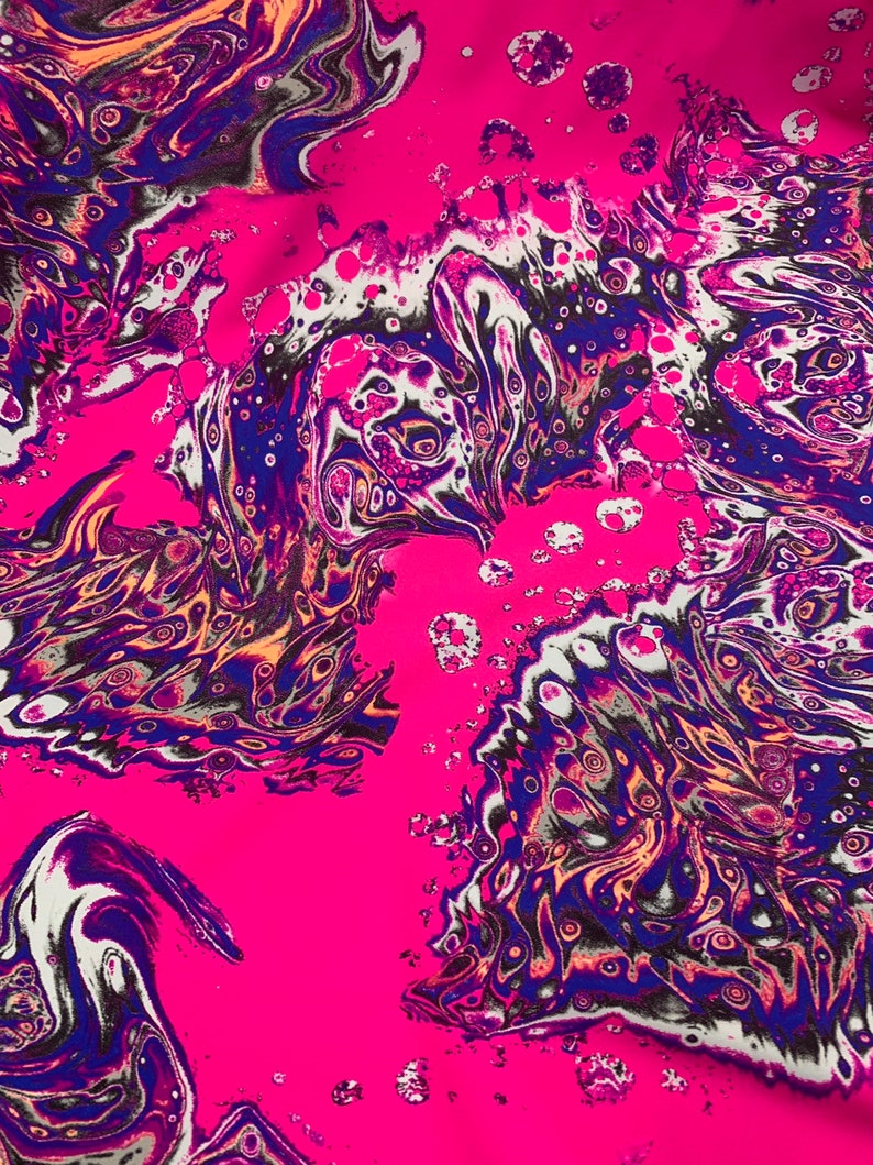 New UV light reflective fabric abstract design on heavy nylon Etsy