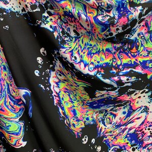 New UV Light Reflective Fabric Lava Abstract Design on Nylon - Etsy