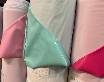 New Luxury Latex shining vinyl 4-way stretch 58/60” Sold by the YD. Ships worldwide from Los Angeles California USA.