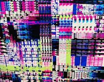 New abstract design multicolor print on best quality of nylon spandex 4-way stretch 58/60”