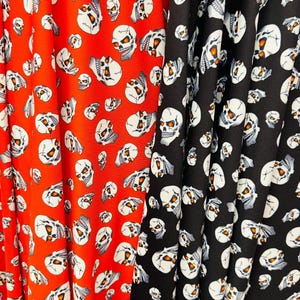 Terminator Skull Design on nylon spandex 4-Way stretch 58/60” Sold by the Yd. Ships worldwide From Los Angeles California USA. image 3
