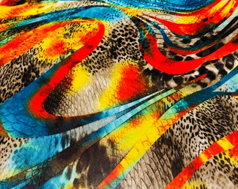 New Safari design exotic animal print on 4-way stretch power mesh 58/60”