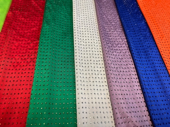 Fantastic Rhinestone design on spandex base best quality of nylon Spandex 4-way stretch 58/60” High quality fabrics by AlexLAFabrics