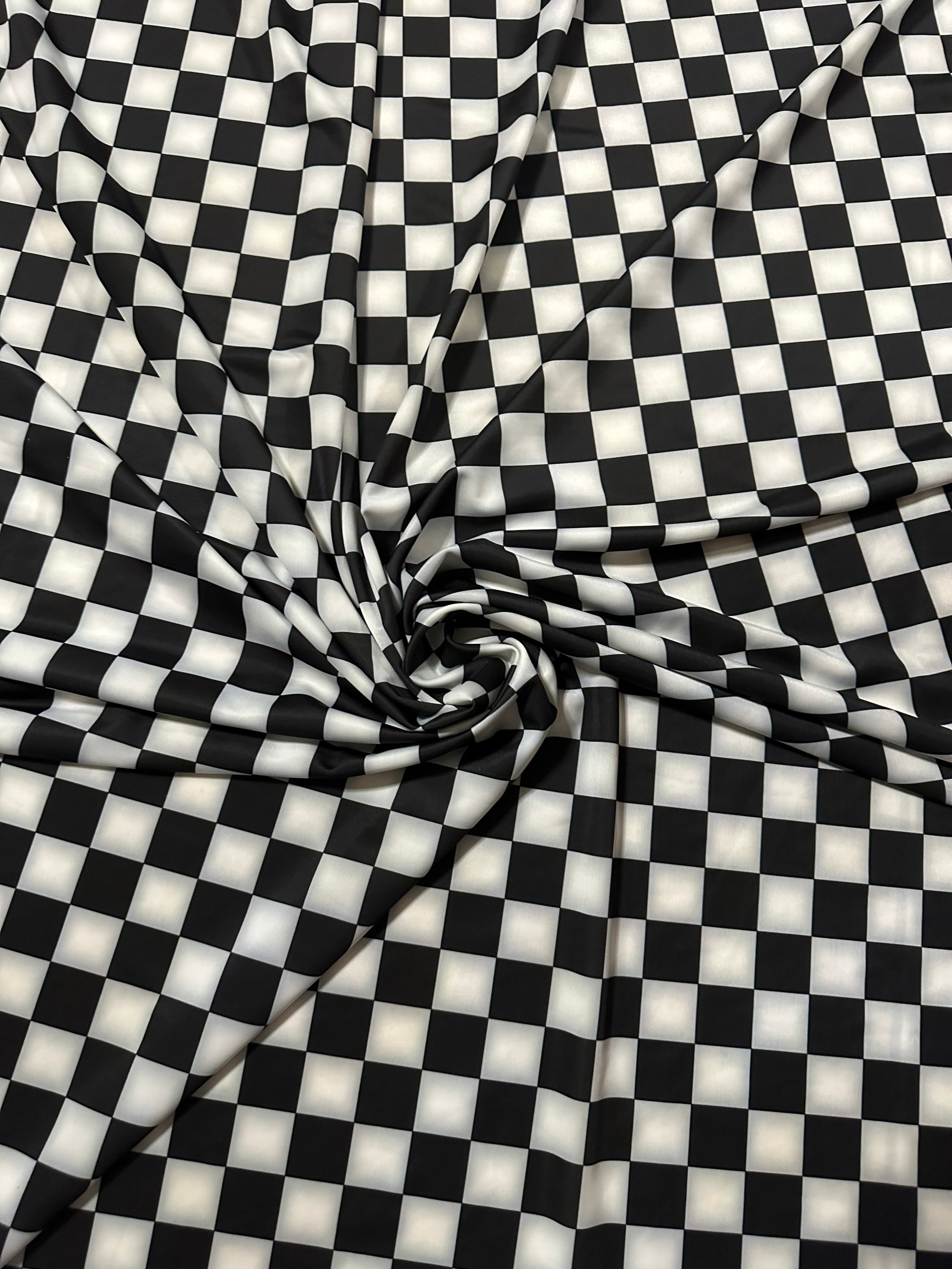 Checkers Design 1” Size White/black Print on Great Quality of Nylon ...