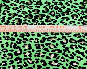 Nuevo diseño de leopardo exótico, nailon metalizado, spandex, elástico en 4 direcciones, 58/60 pulgadas. Se vende por yarda. Envíos a todo el mundo desde Los Ángeles, California, EE. UU.
