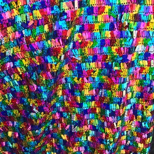 New Multicolor piano sequins on stretch mesh 2way stretch 58/60" Sold by the YD. Ships worldwide from Los Angeles California USA