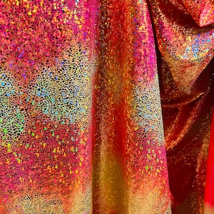 Hologram Pebbles Design Metallic Tie Dye Nylon Spandex With - Etsy