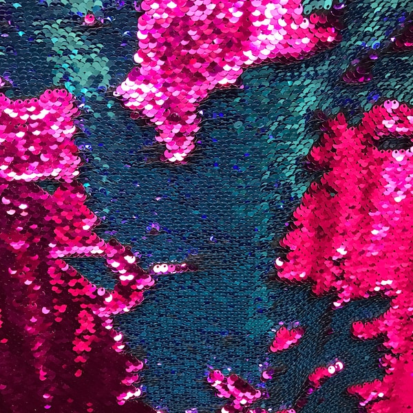 Flip up mermaid sequins 5mm two tone reversible sequins on spandex base 58/60" Sold by theYD. Ships worldwide from Los Ángeles, CA USA