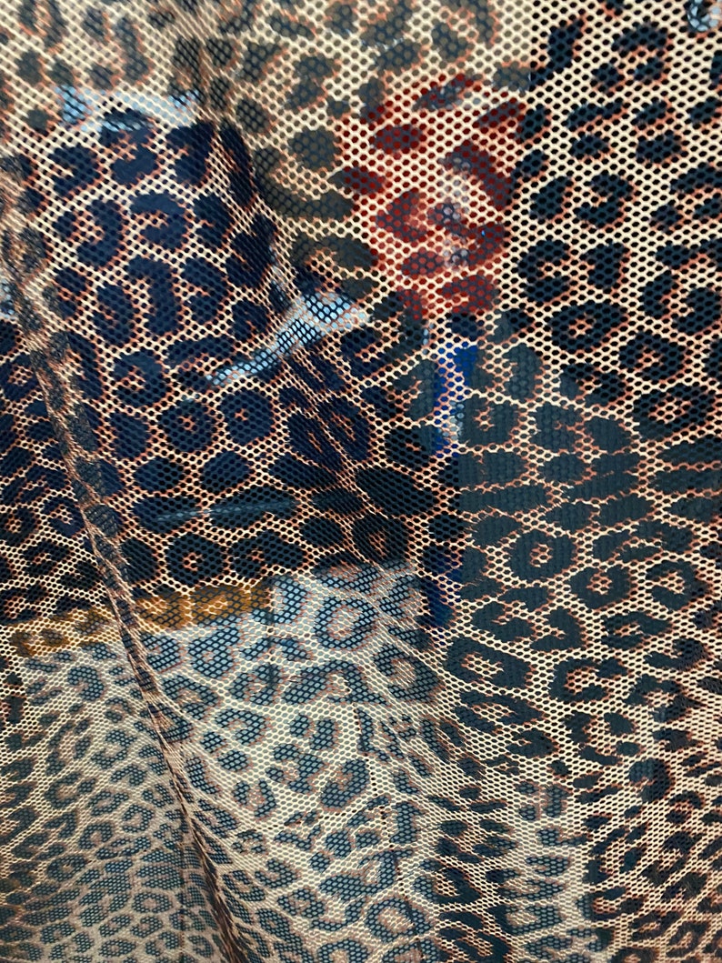 Leopard Fishnet Texture New Fishnet Exotic Leopard Design 2-way Stretch 58/60 Sold by | Etsy