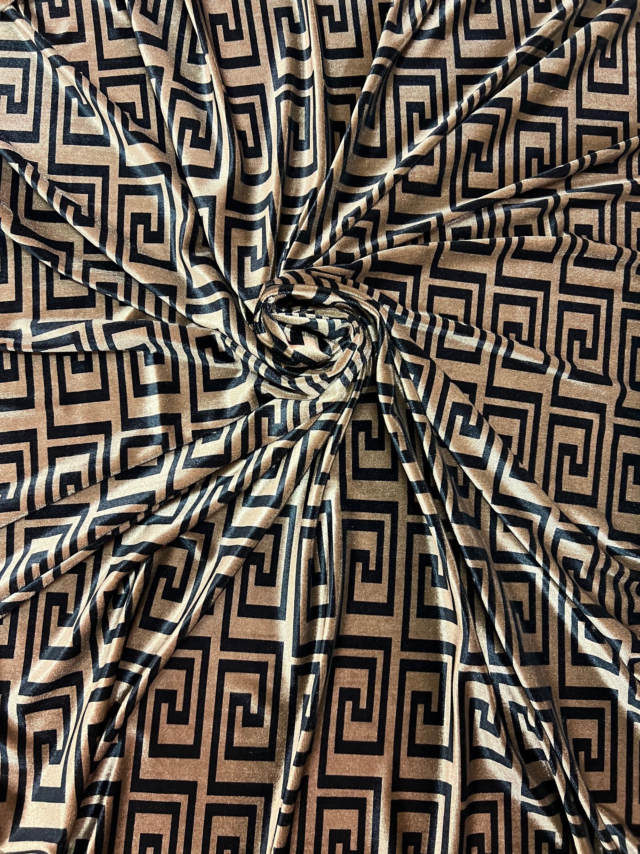 LV Supreme Stretch Lycra Fabric CHFZ516 Designer Inspired Mickey Fabric