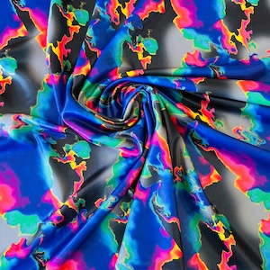 New Magma abstract design luxury nylon spandex 4-way stretch 58/60” Sold by the YD.