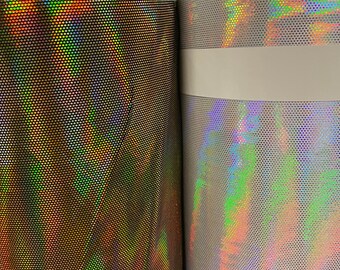 New legacy Oil slick and photo print great quality of stretch velvet 4-way stretch with iridescent foil all over 58/60”
