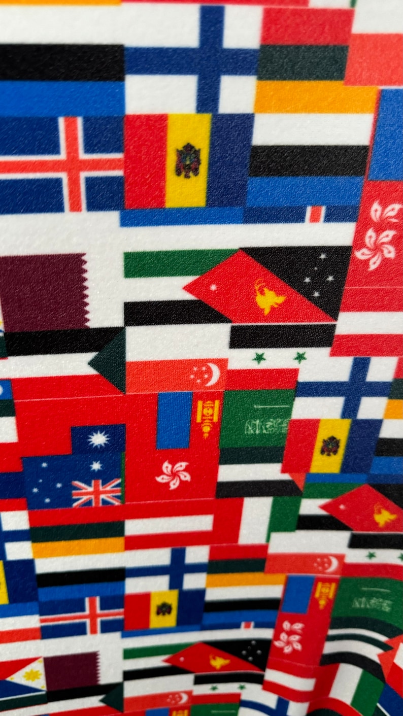 Nation International Flags Design Print on Great Quality of Stretch ...