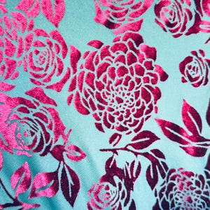 New burnout velvet Romance design 4way stretch 58/60&quot; Sold by the YD. Ships worldwide from Los Angeles California USA.