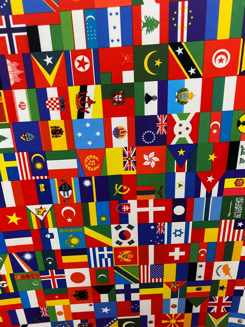 Internacional Multi Flags Design Print on Best Quality of | Etsy