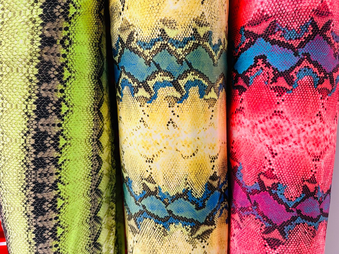 Exotic Python Snake Design Print on Great Quality of Poly Spandex Light ...