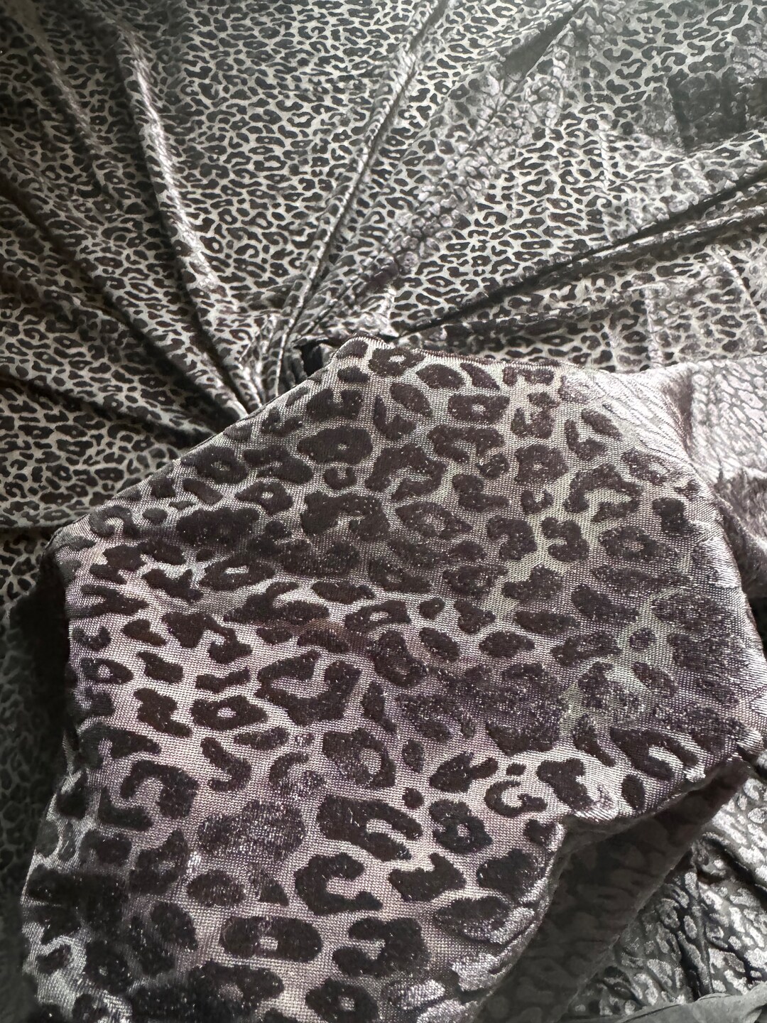 Cheetah Exotic Design on Burnout Stretch Velvet 4-way Stretch 58/60 ...