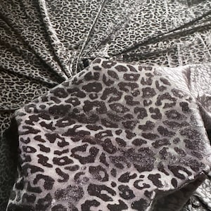 Cheetah exotic design on burnout stretch velvet 4-way stretch 58/60” High quality fabrics by AlexLAFabrics