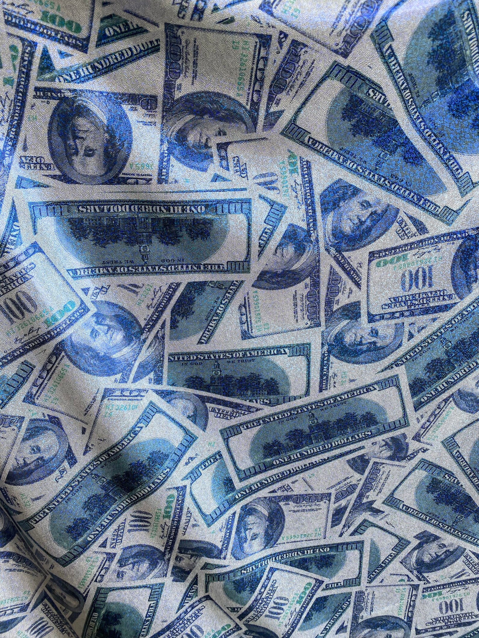 New metallic modern money design hologram 100 dollar bill | Etsy
