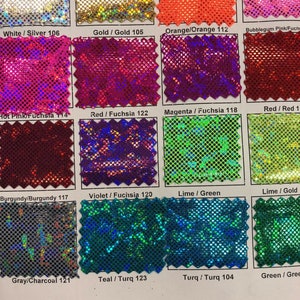 New nylon spandex broken glass metallic hologram 4way Stretch 58/60&quot; Sold by the YD. Ships worldwide from Los Angeles California USA.