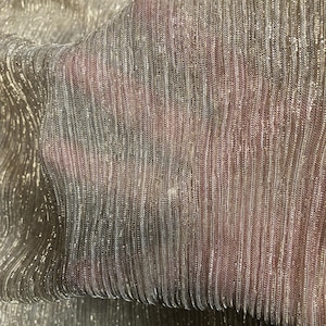 New Pleated metallic stretch mesh 4way stretch 58/60&quot; Sold by the YD. Ships worldwide from Los Angeles California USA.