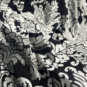 New luxury burnout velvet Sofia design 4-way stretch 58/60” Sold by the YD. Ships worldwide from Los Angeles California USA.Amazing Burnout