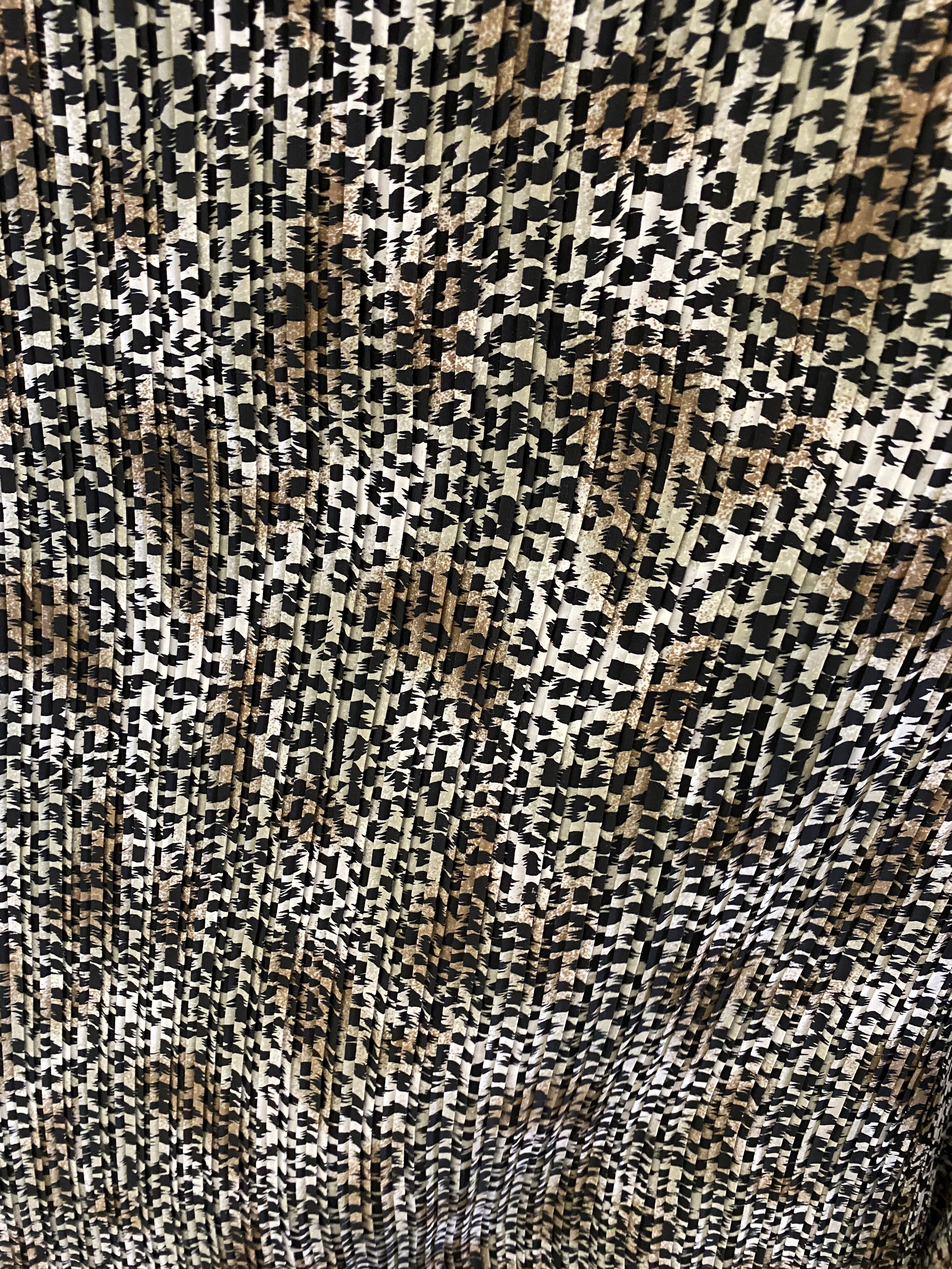 Exotic animal print leopard design print on pleated poly satin | Etsy