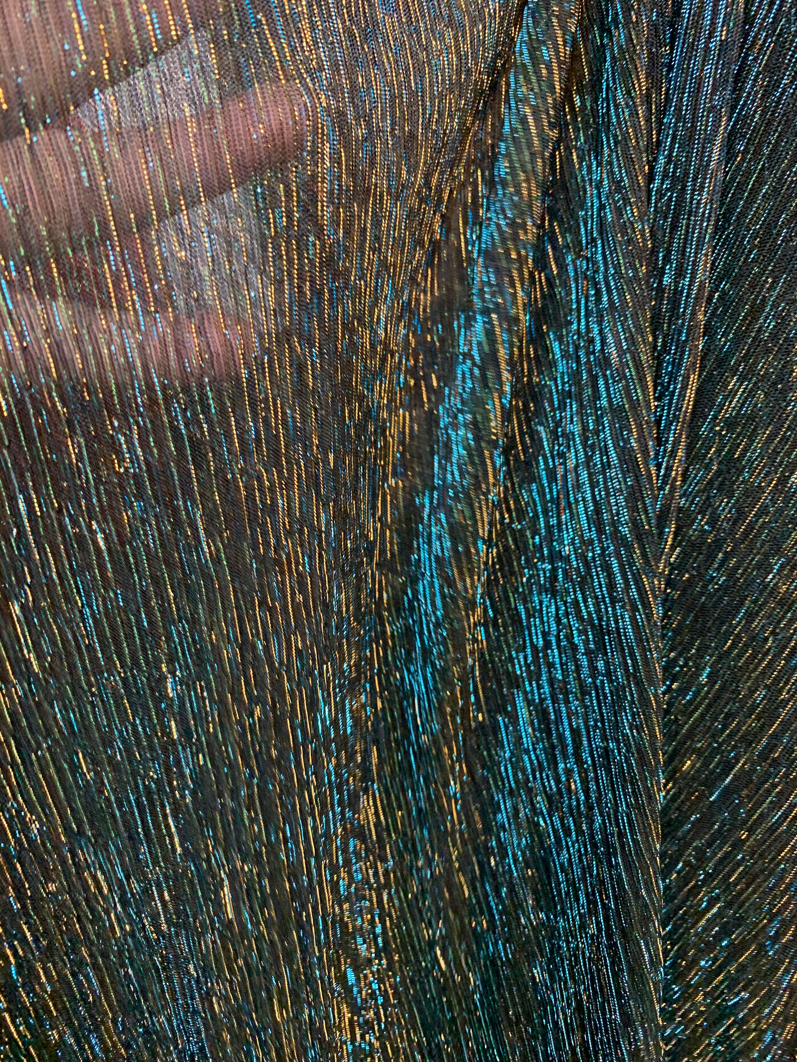 Metallic stretch novelty with crystal accents