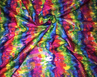 Hot Flame hologram poly Spandex 80%poly;20 Span 58/60" Sold by the Yd. Ships worldwide from Los Angeles California USA