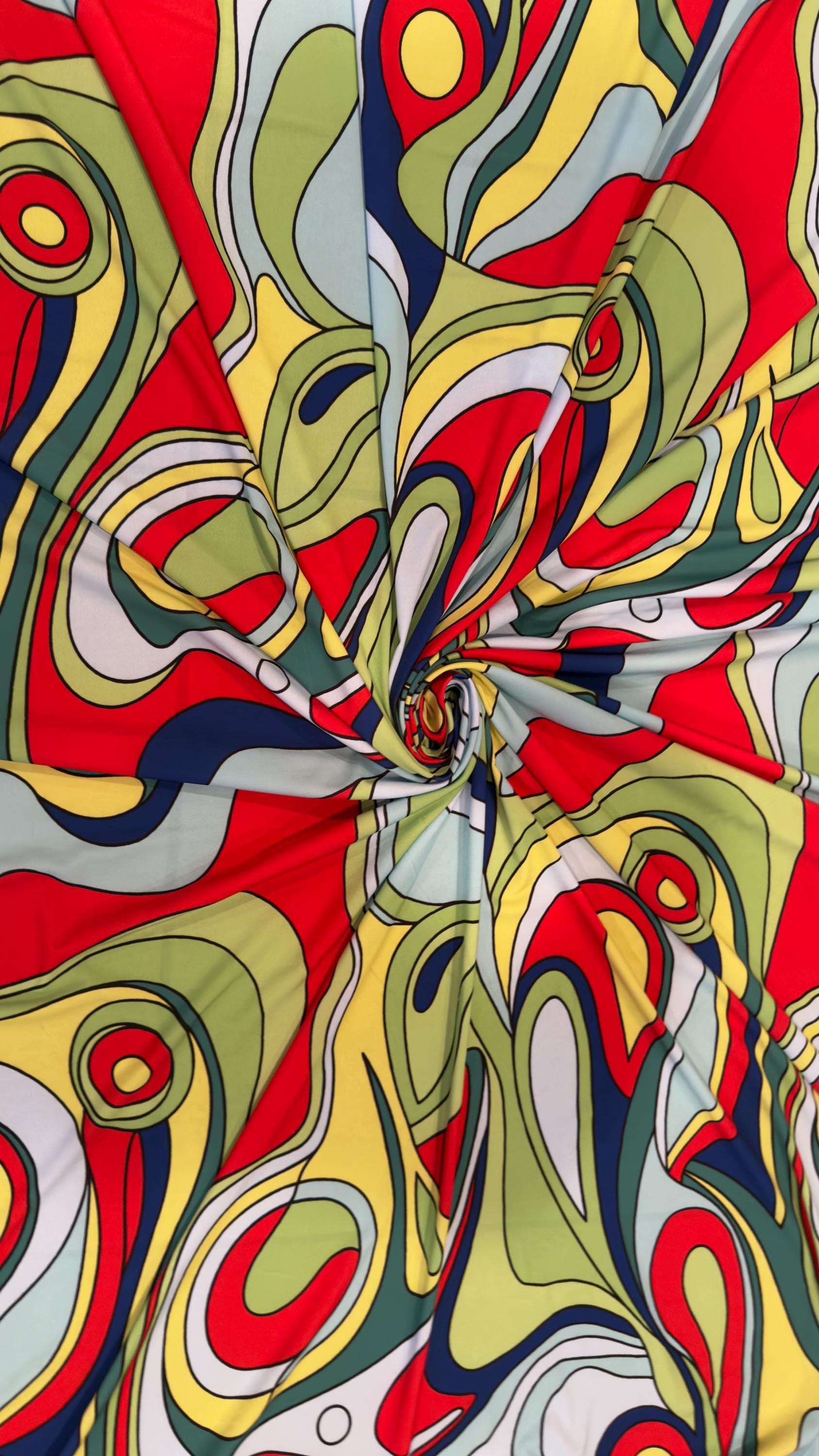 Luxury Modern Abstract Fashion Design Print on Great Quality of Poly ...
