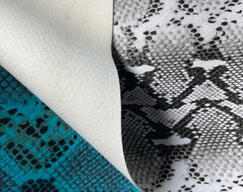 エキゾチックな蛇皮デザイン、3D風の重厚なビニール製、非伸縮性。58