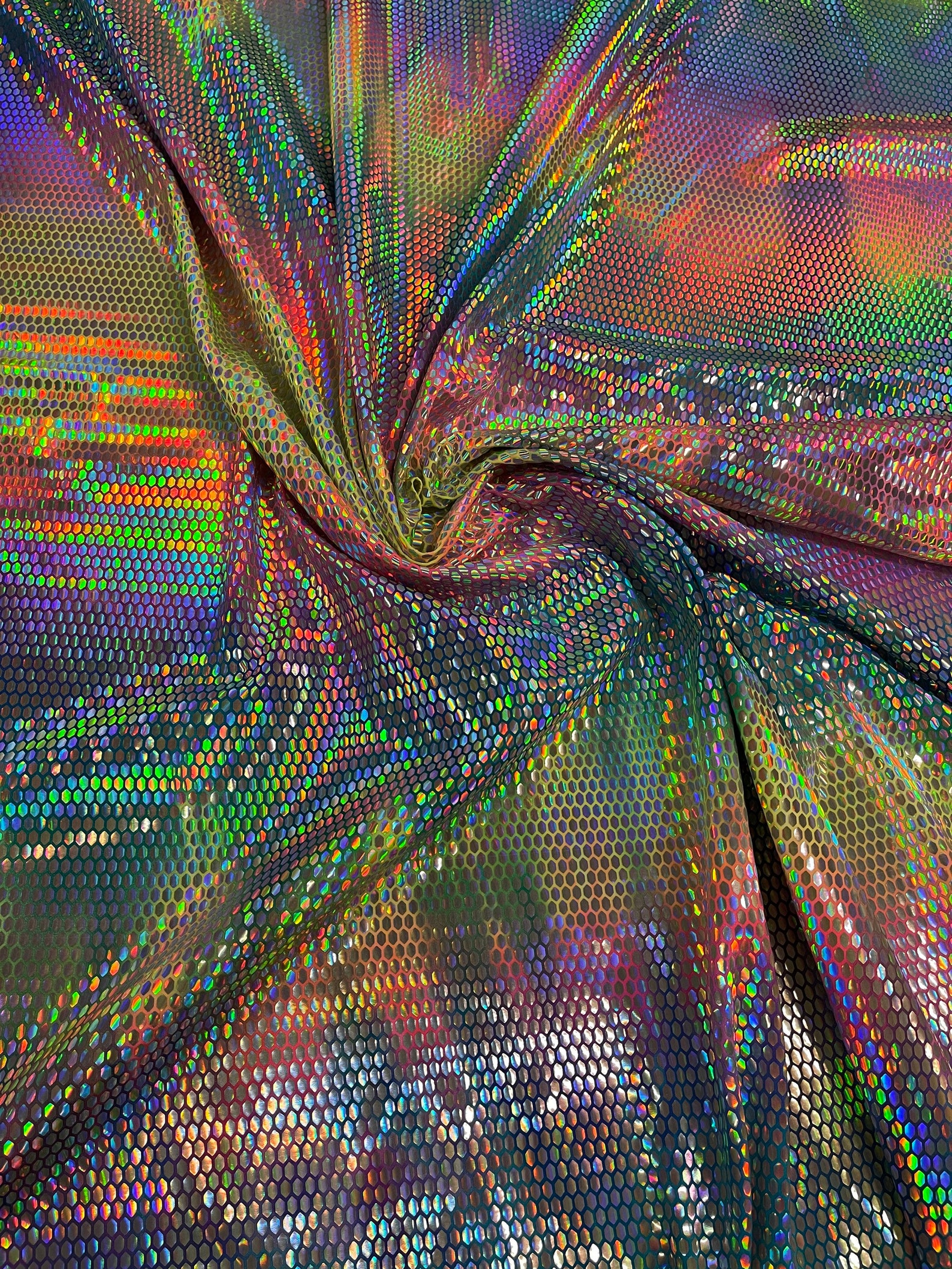 New Tie Dye Nylon Spandex With Iridescent Sequins Etsy