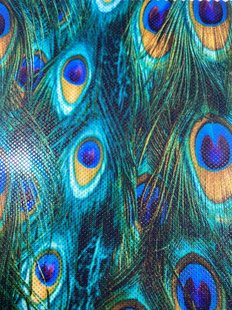 New Peacock Design Reaction Print on Great Quality of Nylon Etsy