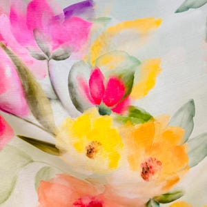 New Romantic Flowers design Multicolor print on great quality of high multi chiffon silk non stretch 58/60” Sold by the YD. Ships worldwide