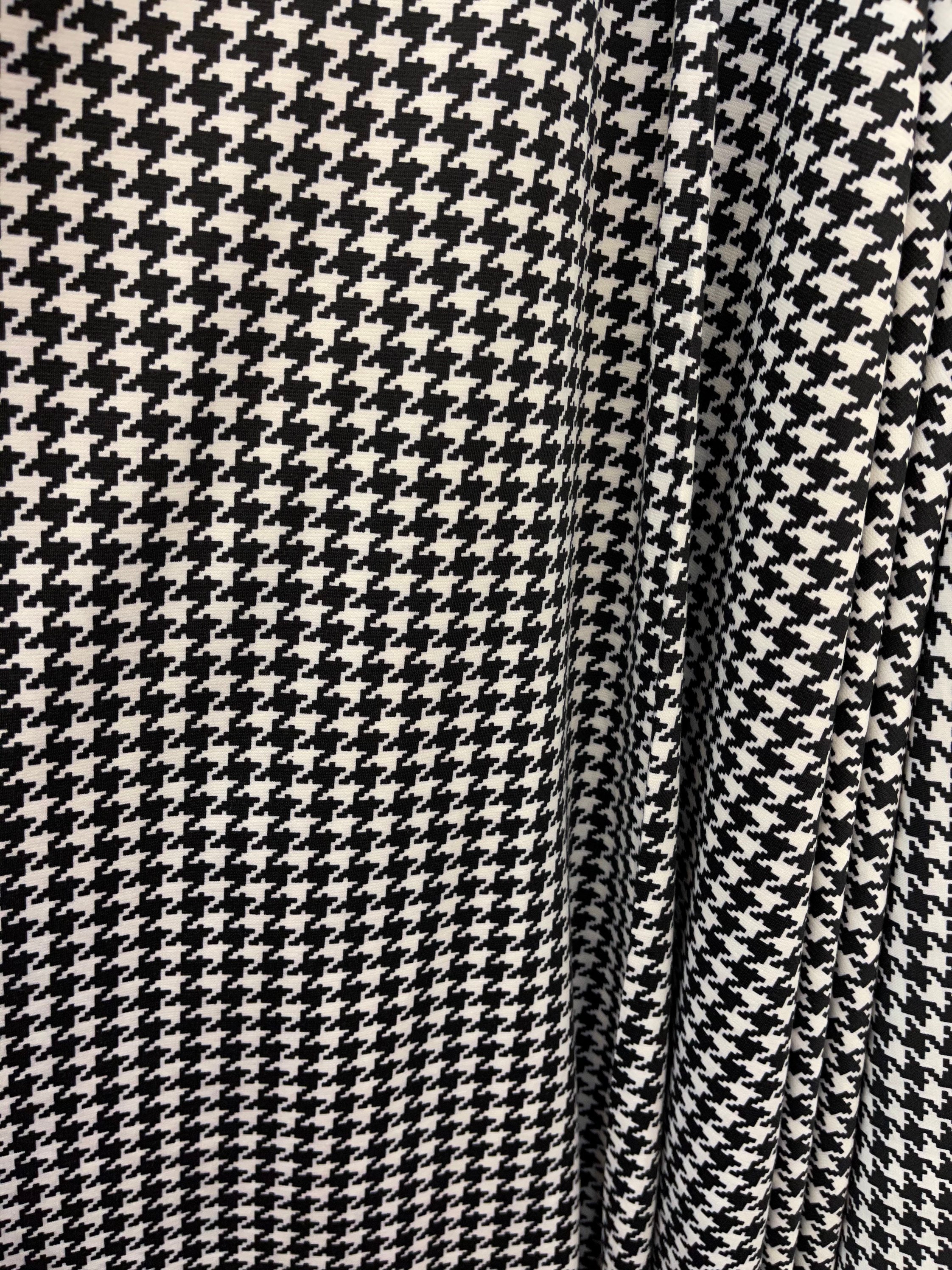 New Houndstooth Design Print on Poly Spandex 2-way Stretch 60/62