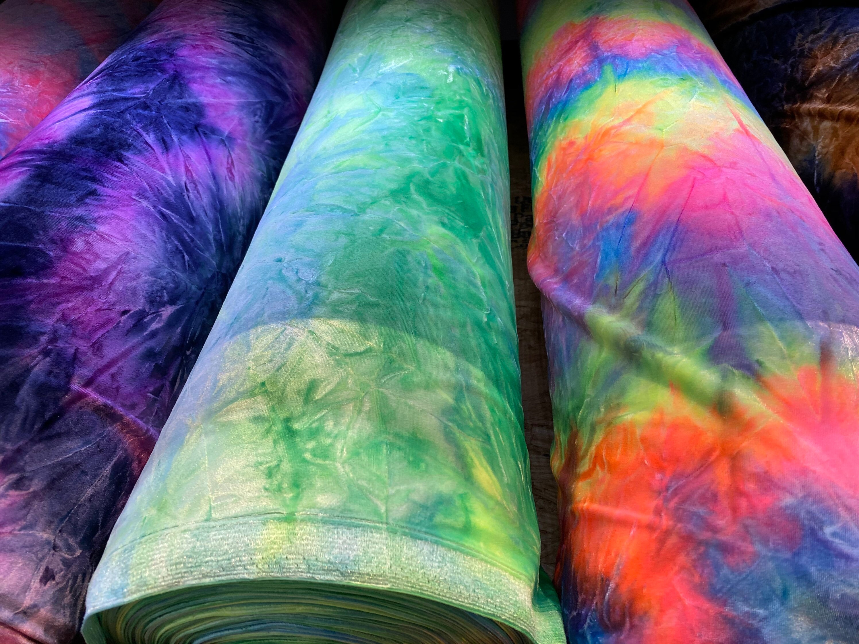 Luxury Tie Dye Velvet 4way Stretch Best Quality of Stretch Etsy