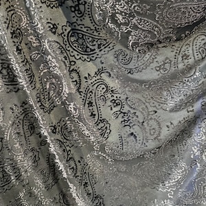 Paisley Luxury design on Burnout stretch velvet 4-way 58/60” High Quality fabrics by AlexLAFabrics
